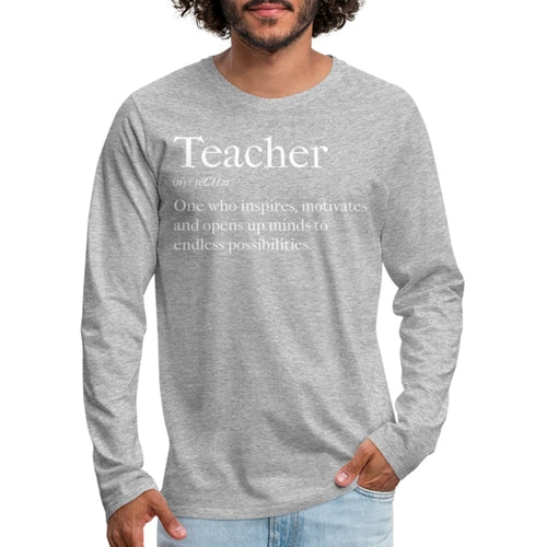 Mens Shirt - Long Sleeve Graphic Tee / Teachers Inspire